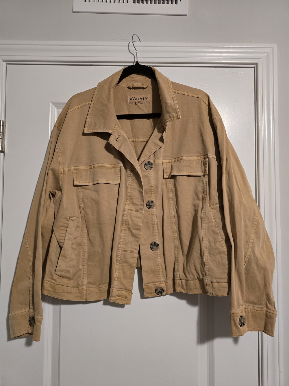 Ava & Viv Light Tan Jean Jacket